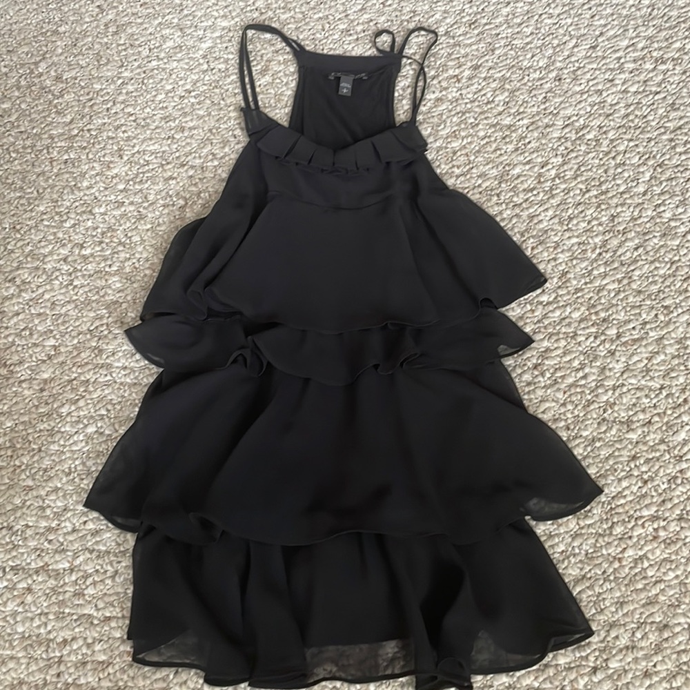 Different fabric blend tank top from Express- black - size small